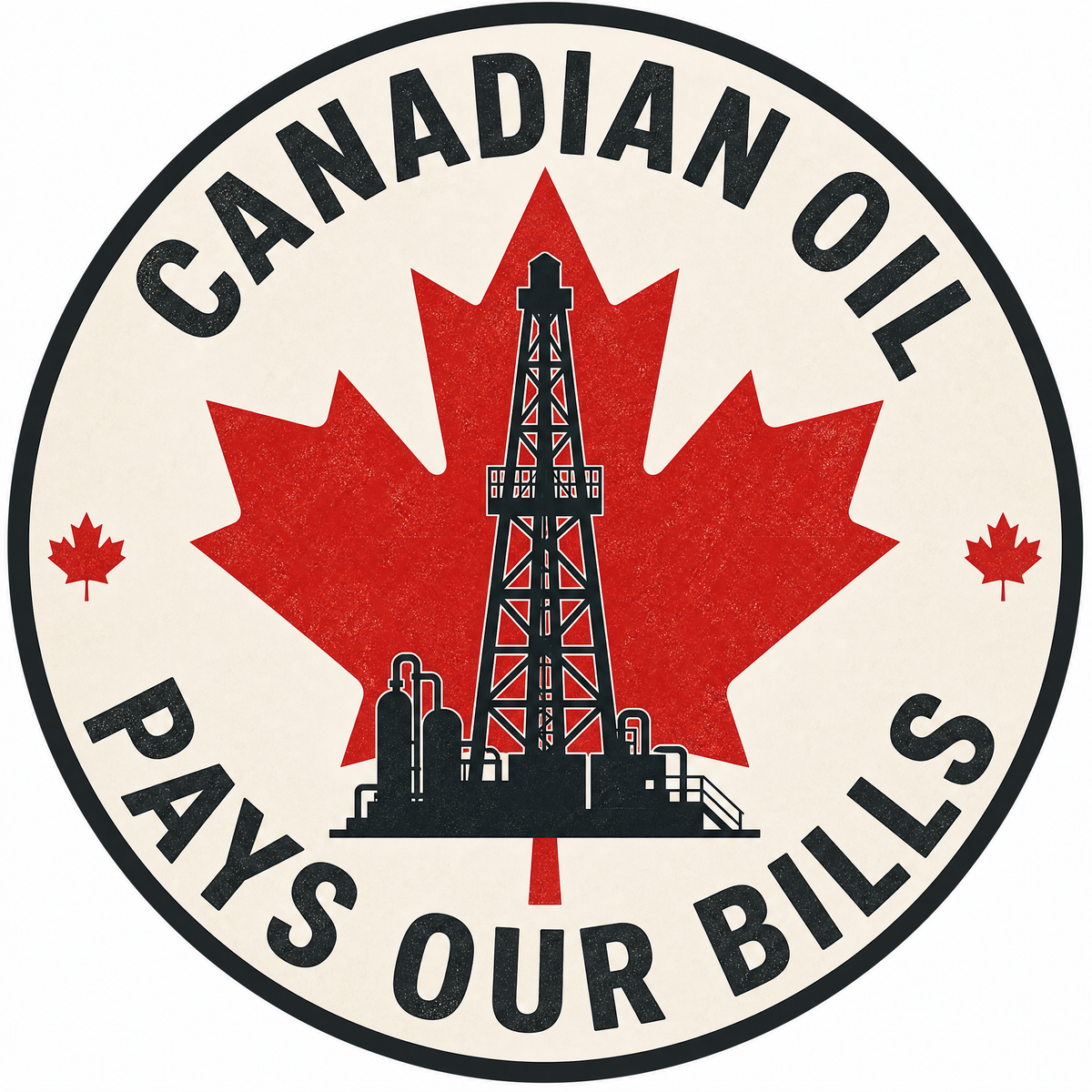 Canadian Oil Pays Our Bills Sticker
