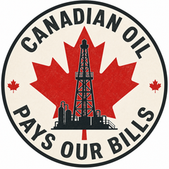 Canadian Oil Pays Our Bills Sticker