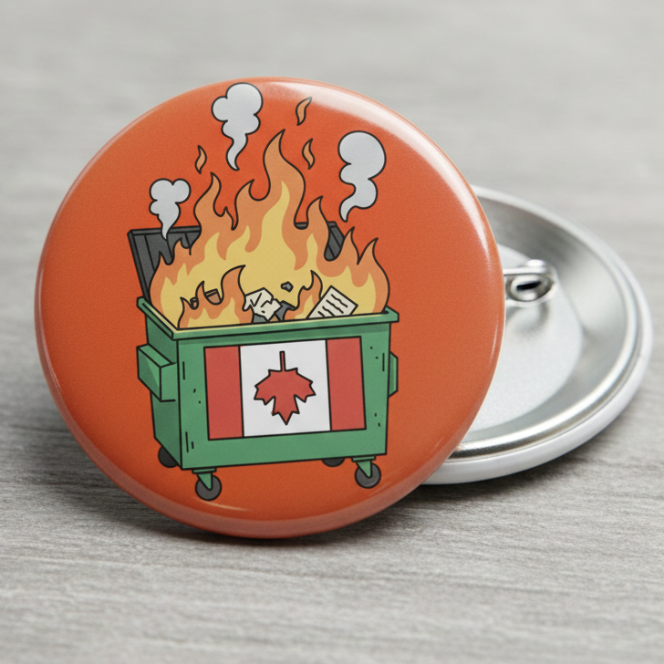 Canada Dumpster Fire Button