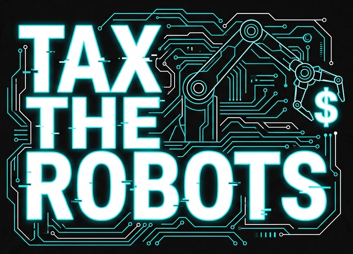 Tax The Robots Sticker