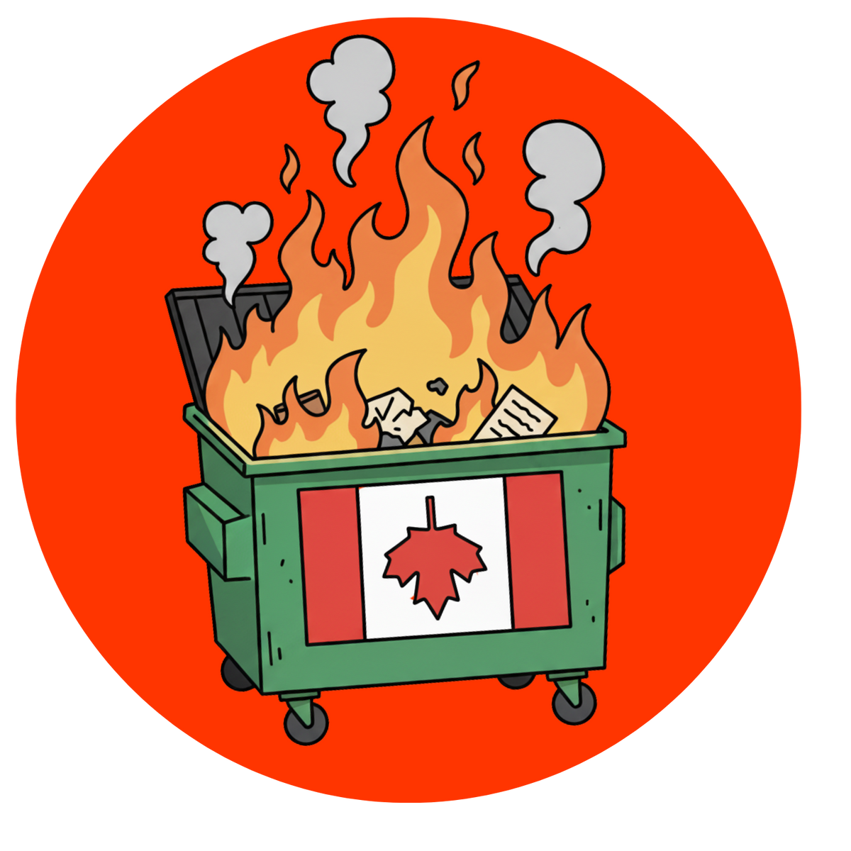 Canada Dumpster Fire Sticker