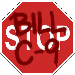 Stop Bill C-9 Sticker