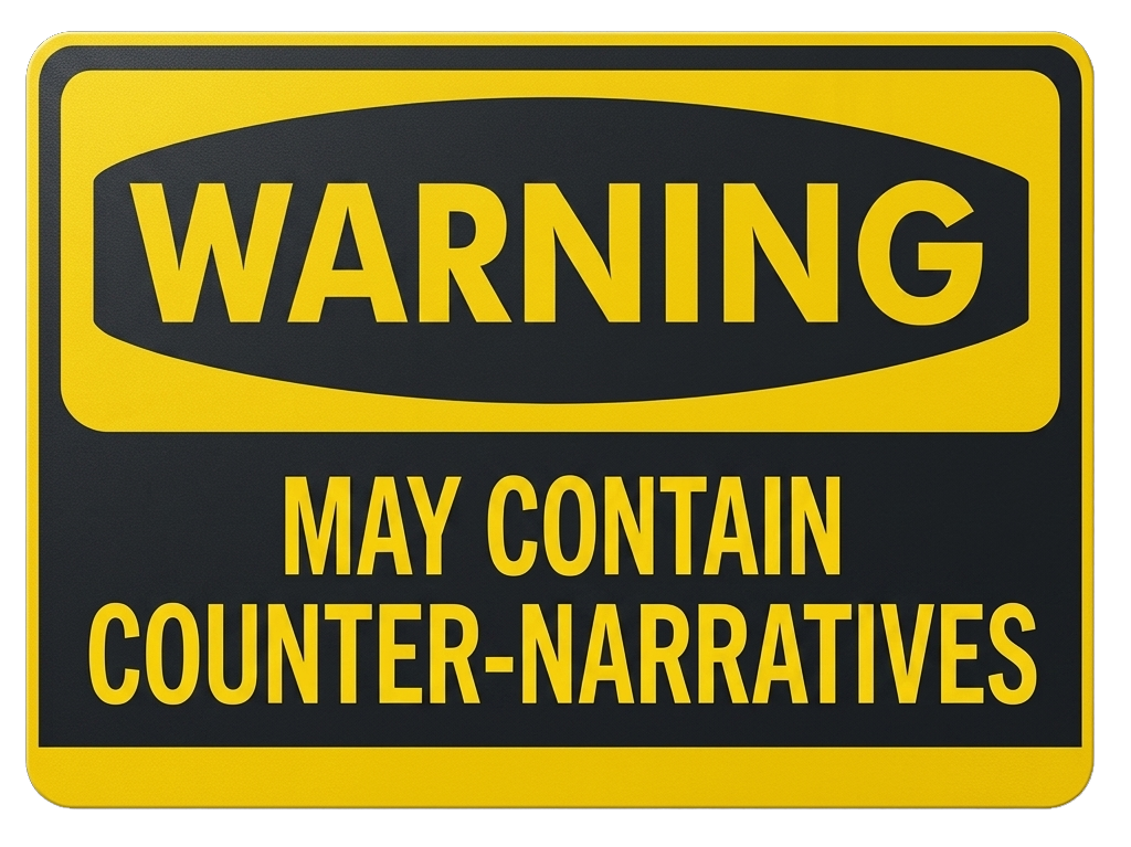 May Contain Counter-Narratives Sticker